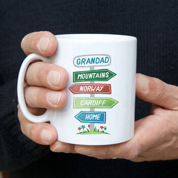 Personalised Signpost Mug Gift For Him, 2 of 4