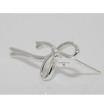Silver And Gold Bow Bridesmaid Earrings, 4 of 8