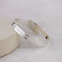 Sterling Silver Personalised Girls Christening Bangle, thumbnail 3 of 11