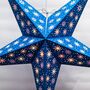 Fiesta Sea Blue Paper Star Lantern, thumbnail 2 of 5