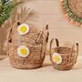 Set Of Three Daisy Storage Baskets, thumbnail 1 of 3