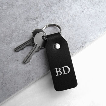 Handmade Personalised Special Date Fob Leather Keyring, 4 of 7