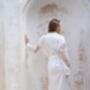 White Lace Sleeve Bridal Robe, thumbnail 7 of 7