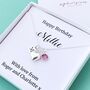 Personalised Birthday Necklace With Heart, thumbnail 1 of 4