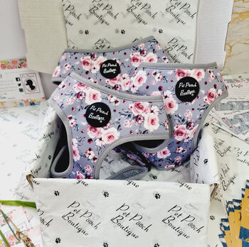 Secret Garden Floral Dog Harness With Optional Set, 2 of 7