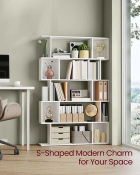 Five Tier Bookcase Storage Shelf Unit, 3 of 6