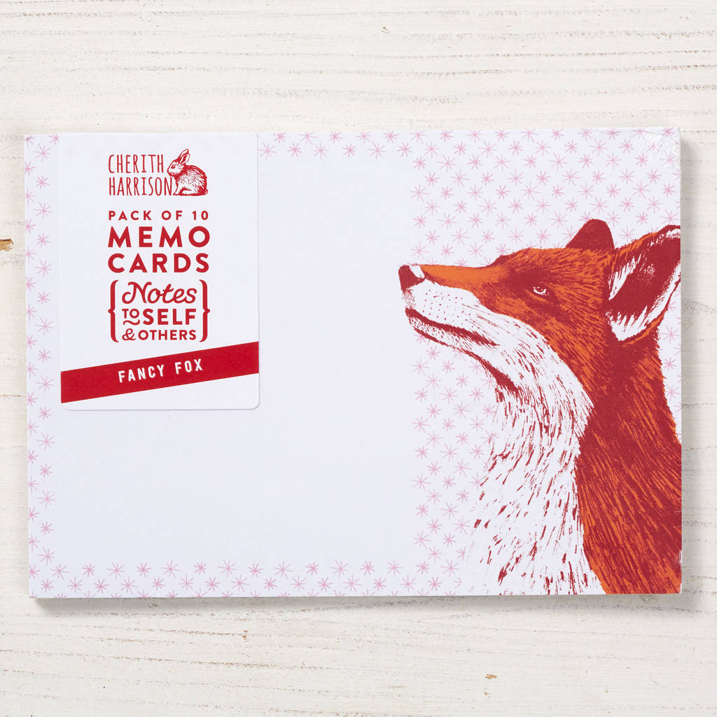 Fox Note Cards 10pck By Cherith Harrison