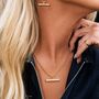 Sterling Silver Or 18 K Gold Vermeil Pavé T Bar Necklace, thumbnail 1 of 2