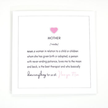 Definition Of Mother Birthday Card, 4 of 5