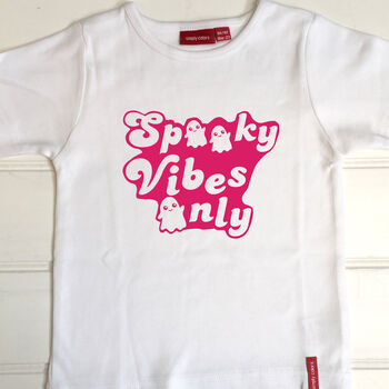 Personalised Cute Spooky Vibes T Shirt, 2 of 7