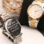 Ladies Engraved Wrist Watch Silver And Gold, thumbnail 1 of 4