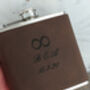 Personalised Soft Brown Leather Infinity Hip Flask, thumbnail 2 of 6