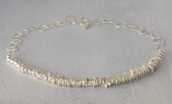 Sterling Silver Large Nugget Necklace, 5 of 7