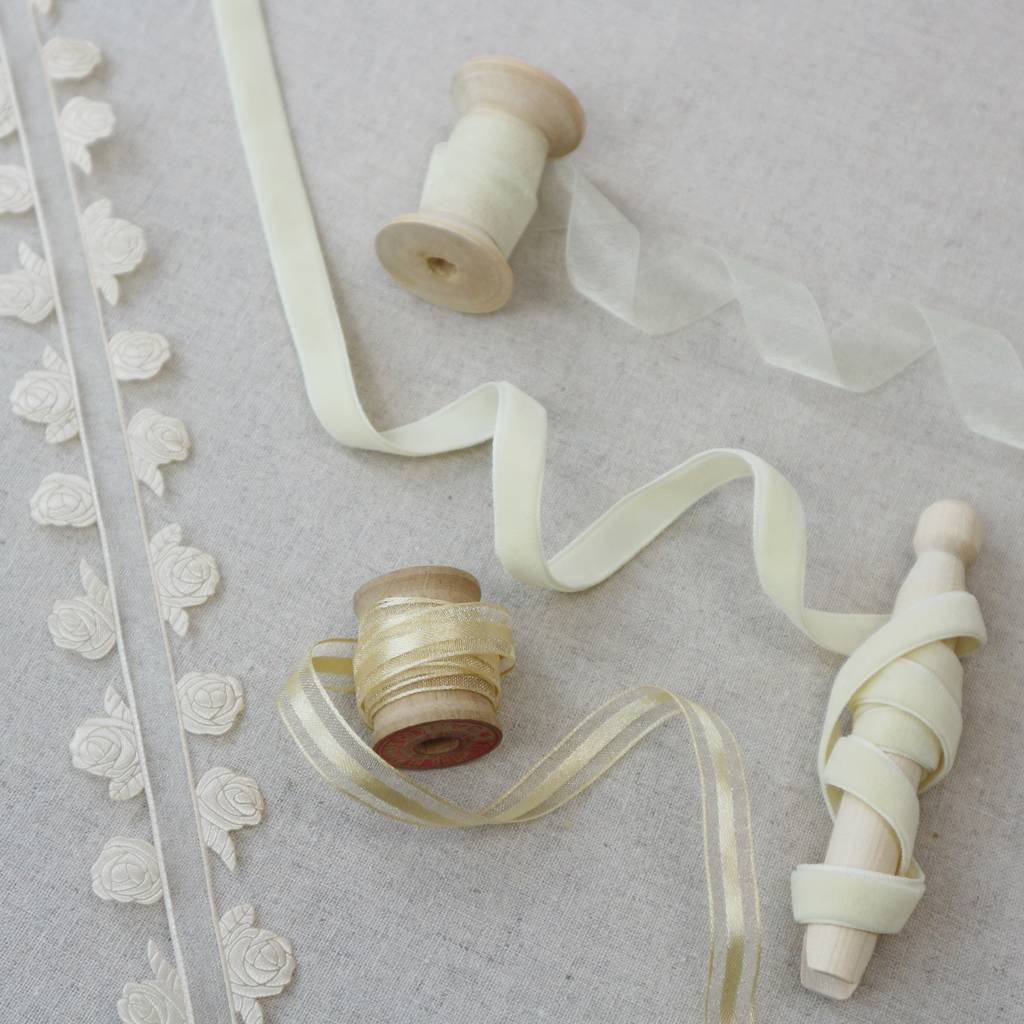 Ivory Wedding Ribbon Collection. Luxury Ribbons By StitchKits Crafts