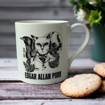 Edgar Allan Purr Book And Cat Lover Mug, 3 of 5