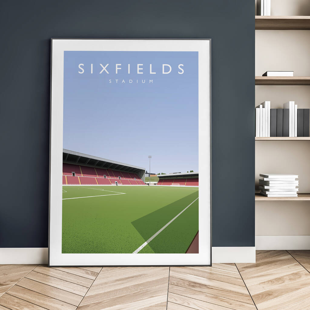 Northampton Town Sixfields Stadium Poster By Matthew J I Wood Design