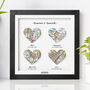 Personalised Linen Anniversary Gift 3D Heart Map Special Occasions Print, thumbnail 8 of 12