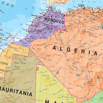 Map Of Africa Political Boundaries Poster, 3 of 5