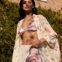 Whispering Sands Lotus Pink Short Kimono, thumbnail 1 of 3