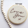 'Love You' Embroidery Decoration, thumbnail 3 of 6