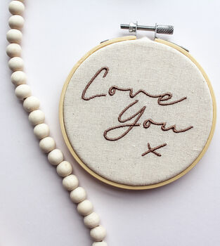 'Love You' Embroidery Decoration, 3 of 6