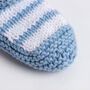 Baby Cotton Striped Booties Easy Knitting Kit, thumbnail 6 of 10