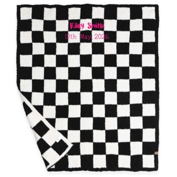 Personalised Checkerboard Baby Blanket, 3 of 5
