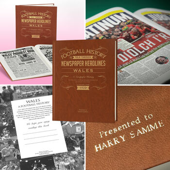 Wales International Football Personalised Gift Cymru Welsh Team Newspaper History Book, 7 of 12