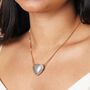 Mixed Metals Chunky Heart Pendant Necklace, thumbnail 3 of 4