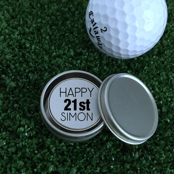 Personalised Happy 21st Birthday Golf Ball Marker, 4 of 4