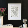 Love Heart And Dagger Personalised Tattoo Print, thumbnail 1 of 2