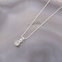 Gem Dot Rainbow Moonstone Necklace Sterling Silver, thumbnail 1 of 4