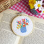 Wild Flower Vase Mini Cross Stitch Kit, thumbnail 2 of 5