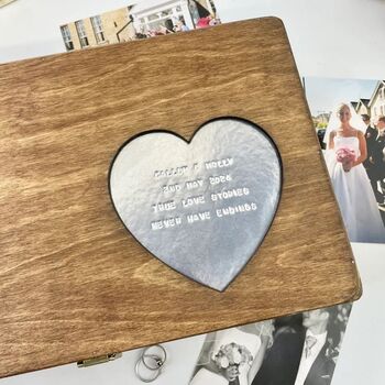 Wooden Heart Personalised Keepsake Box, 5 of 12