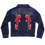 Personalised Kids Denim Jacket With Embroidered Roses, thumbnail 5 of 7