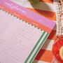 A4 Weekly Meal Planner Pad | Cabana Stripe, thumbnail 5 of 6