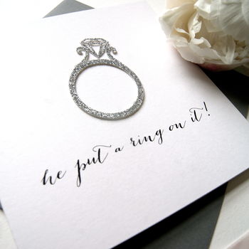 Engagement Card 'He Put A Ring On It', 4 of 9