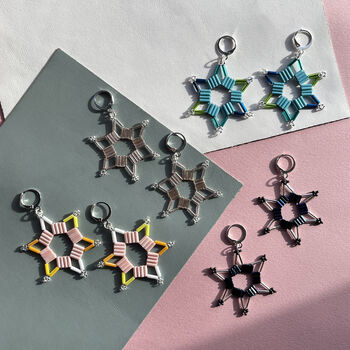 Handmade Shimmering Star Earrings, 9 of 10