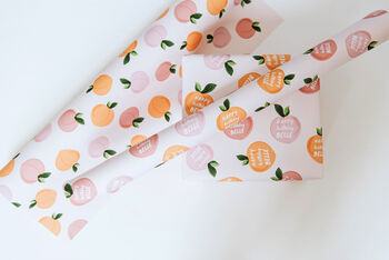 Personalised Peach Wrapping Paper, 2 of 4