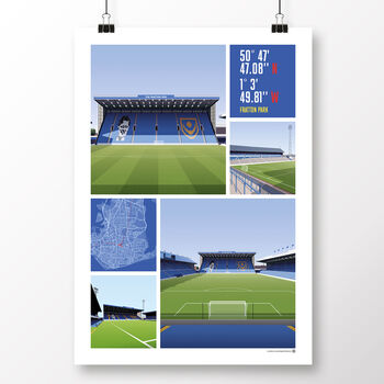Portsmouth Fc Views Of Fratton Park Poster, 2 of 7