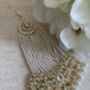 Kundan Gold Plated Pearl Passa/Jhumar, thumbnail 3 of 5