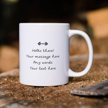 Personalised Mug 'Thinking About The Gym', 2 of 3