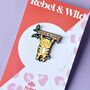 Hang In There Tiger Enamel Pin Badge, thumbnail 1 of 3