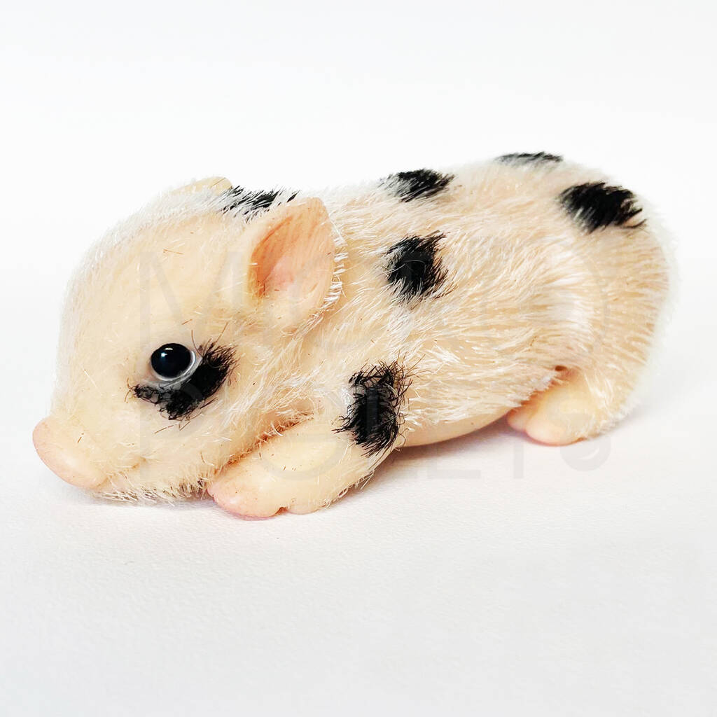 Spotty' The Spotted Silicone Micro Piglet Collectable