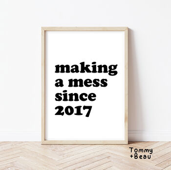 Personalised Children's Making A Mess Print, 2 of 3