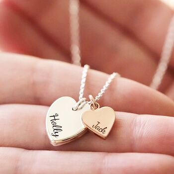 Personalised Double Heart Necklace With Photo Gift Box, 7 of 12