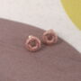Rose Gold Plated Donut Circle Earrings, thumbnail 1 of 1