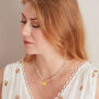 Gold Plated Pendant Mother Of Pearl Beaded Necklace, thumbnail 7 of 11