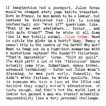 Jules Verne Greeting Card For Book Lovers, 2 of 6