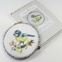Blue Tit And Blossom Cross Stitch Wall Hanging Kit, thumbnail 6 of 12